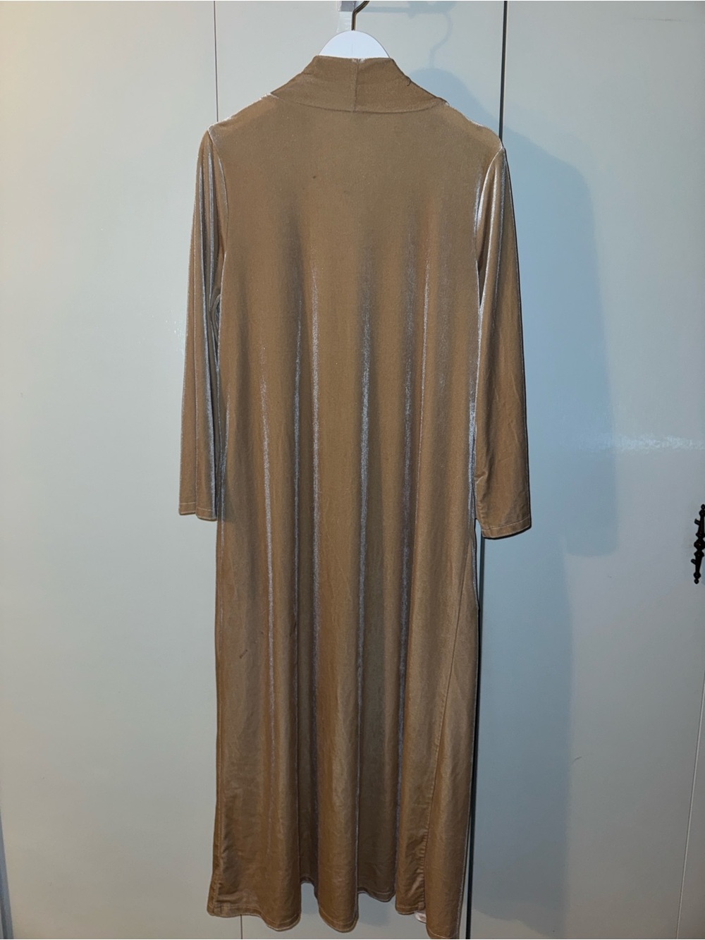 Long Open Front Velvet Robe - Picture 4 of 6